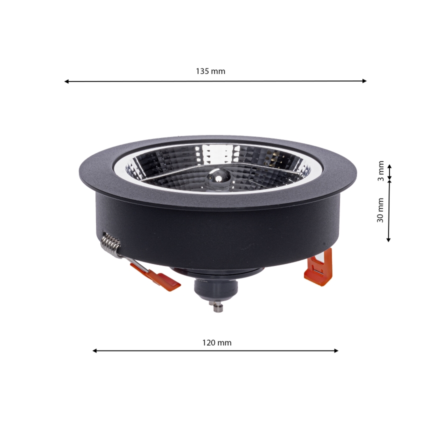 Χωνευτό φως REDONDO 1xAR111 - GU10/25W/230V