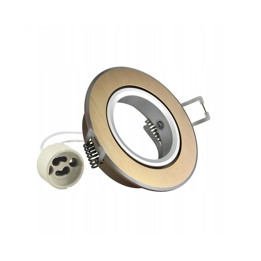 Χωνευτό φωτιστικό EAST OPAL 1xGU10/8W/230V διάμετρος 8,5 cm χρυσαφί
