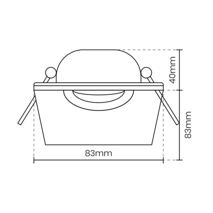 Χωνευτό φωτιστικό EYE 1xGU10/25W/230V τετράγωνο λευκό