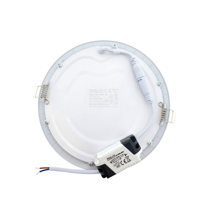 Χωνευτό Φωτιστικό LED CIRCLE LED/15W/230V 6500K διάμετρος 18,8 cm λευκό