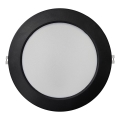 Χωνευτό Φωτιστικό LED CIRCLE LED/18W/230V 4000K διάμετρος 22 cm μαύρο