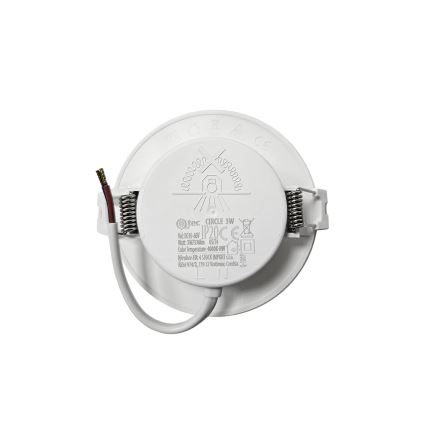 Χωνευτό Φωτιστικό LED CIRCLE LED/3W/230V 4000K διάμετρος 9 cm λευκό