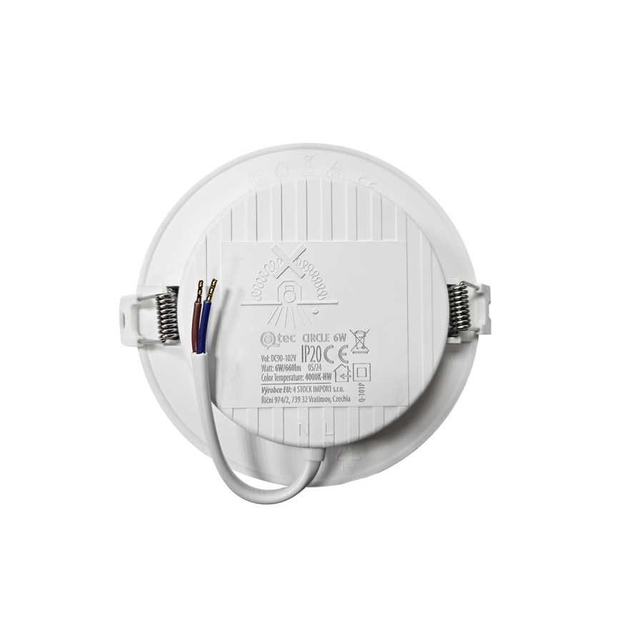 Χωνευτό Φωτιστικό LED CIRCLE LED/6W/230V 4000K διάμετρος 12 cm λευκό