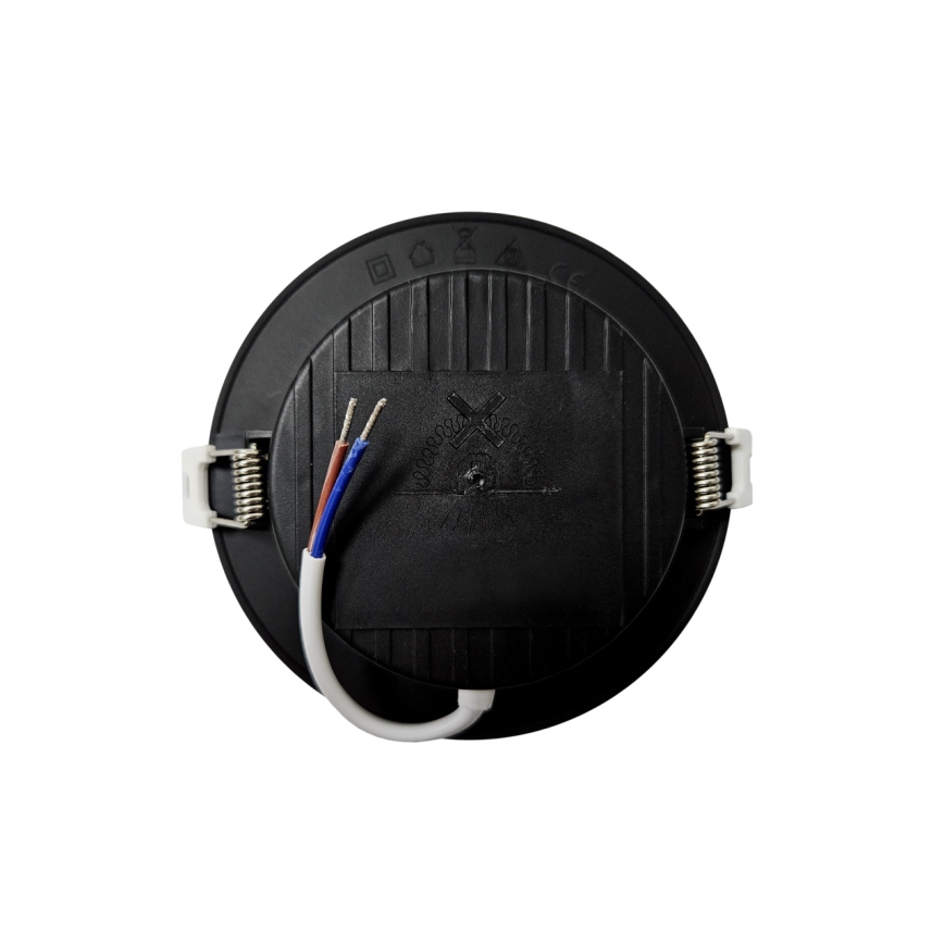 Χωνευτό Φωτιστικό LED CIRCLE LED/6W/230V 4000K διάμετρος 12 cm μαύρο