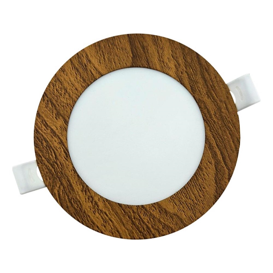Χωνευτό Φωτιστικό LED CIRCLE LED/6W/230V 4200K διάμετρος 11,8 cm καφέ