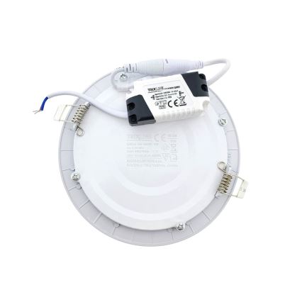 Χωνευτό Φωτιστικό LED CIRCLE LED/9W/230V 6500K διάμετρος 14,5 cm λευκό
