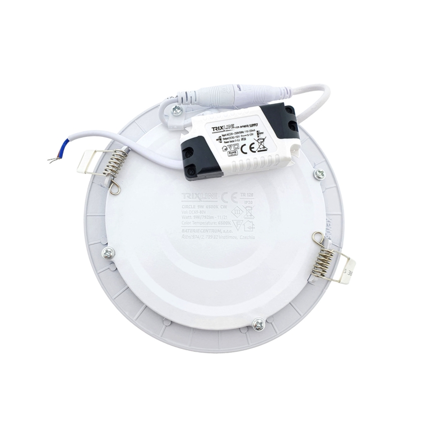 Χωνευτό Φωτιστικό LED CIRCLE LED/9W/230V 6500K διάμετρος 14,5 cm λευκό