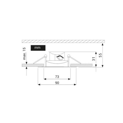 Χωνευτό Φωτιστικό LED EYE LED/5W/230V 3000K