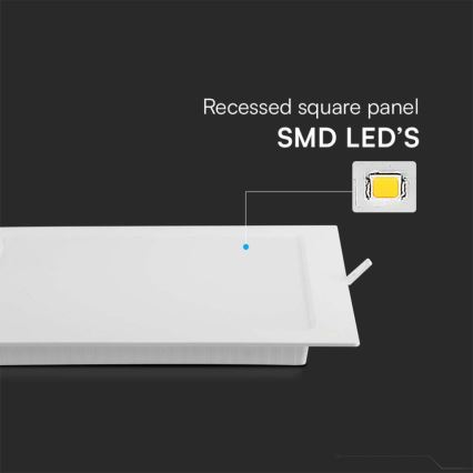 Χωνευτό Φωτιστικό LED LED/18W/230V 22x22 cm 4000K λευκό
