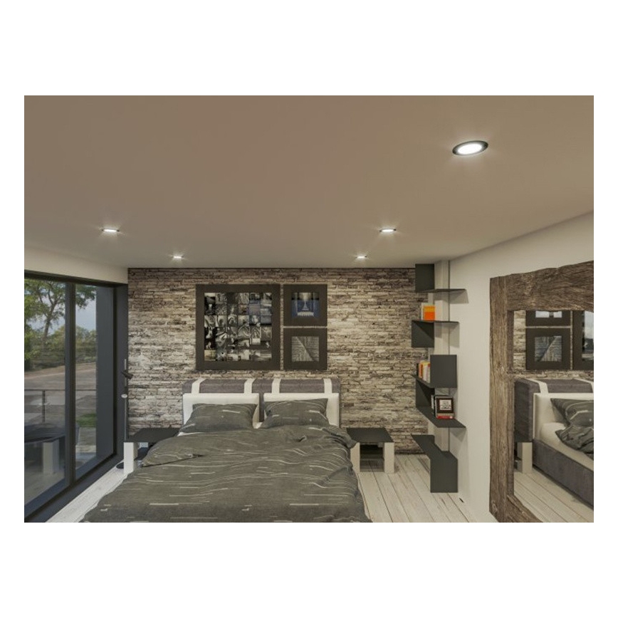 Χωνευτό Φωτιστικό LED LED/18W/230V 3000K διάμετρος 11,5 cm μαύρο