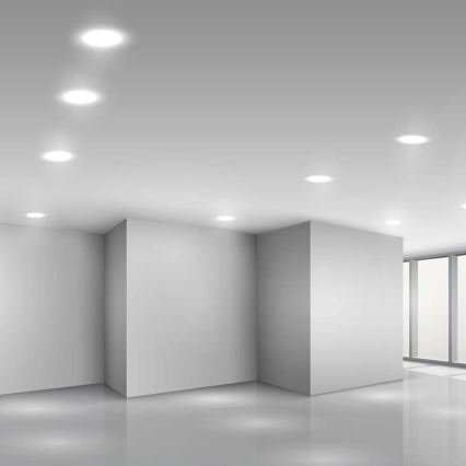 Χωνευτό Φωτιστικό LED LED/18W/230V διάμετρος 22 cm 6500K λευκό