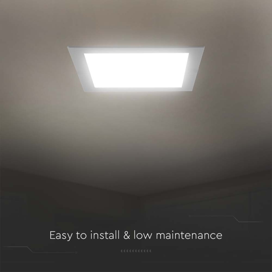 Χωνευτό Φωτιστικό LED LED/24W/230V 29,5x29,5 cm 6500K λευκό