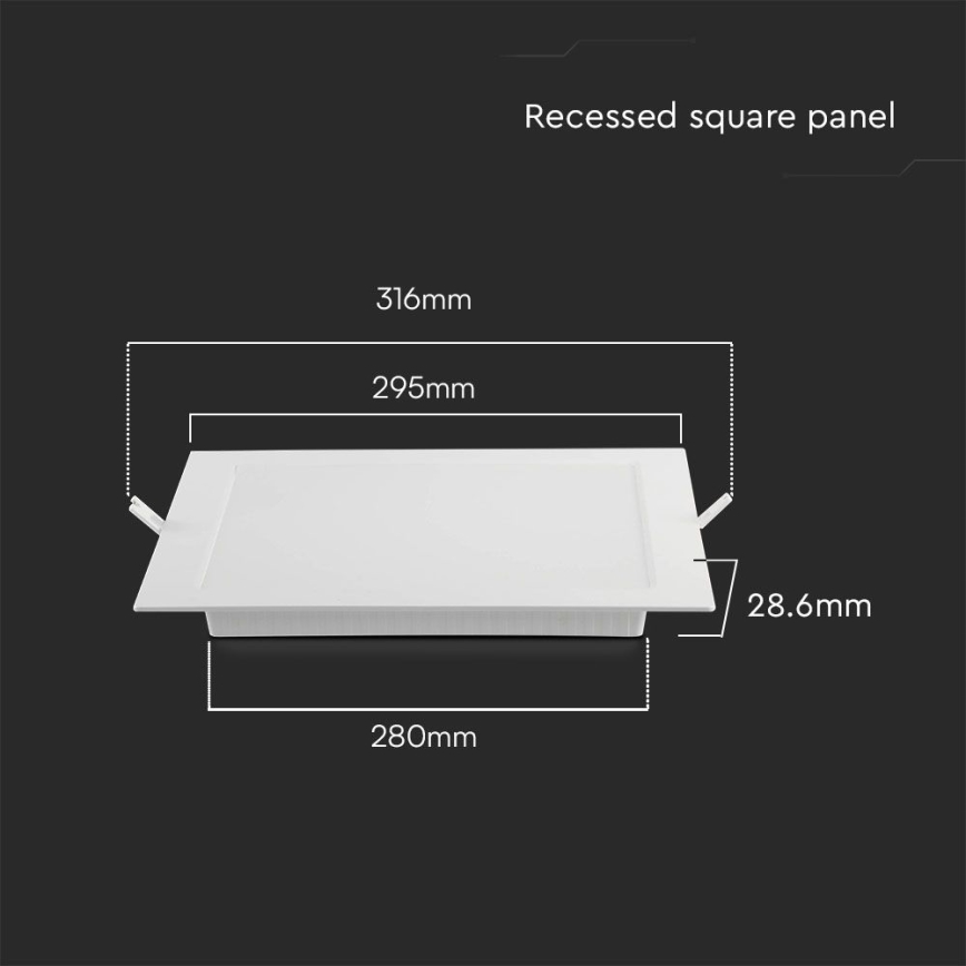 Χωνευτό Φωτιστικό LED LED/24W/230V 29,5x29,5 cm 6500K λευκό