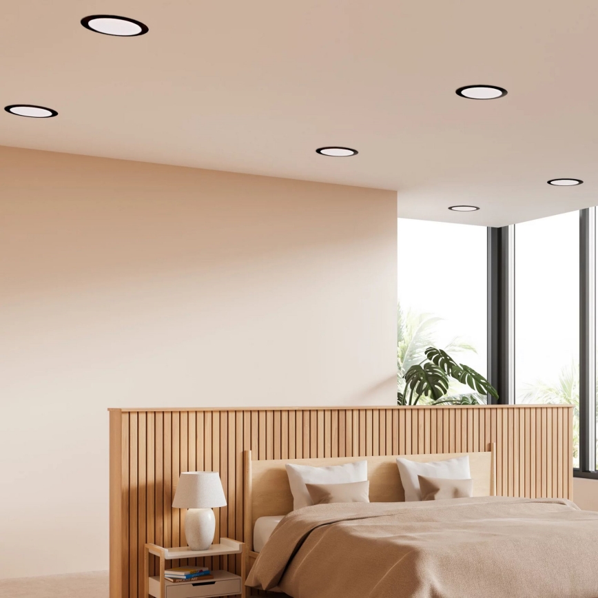 Χωνευτό Φωτιστικό LED RIGEL LED/14W/230V 4000K διάμετρος 22 cm μαύρο
