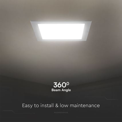 Χωνευτό Φωτιστικό LED SAMSUNG CHIP LED/18W/230V 3000K 22x22 cm λευκό