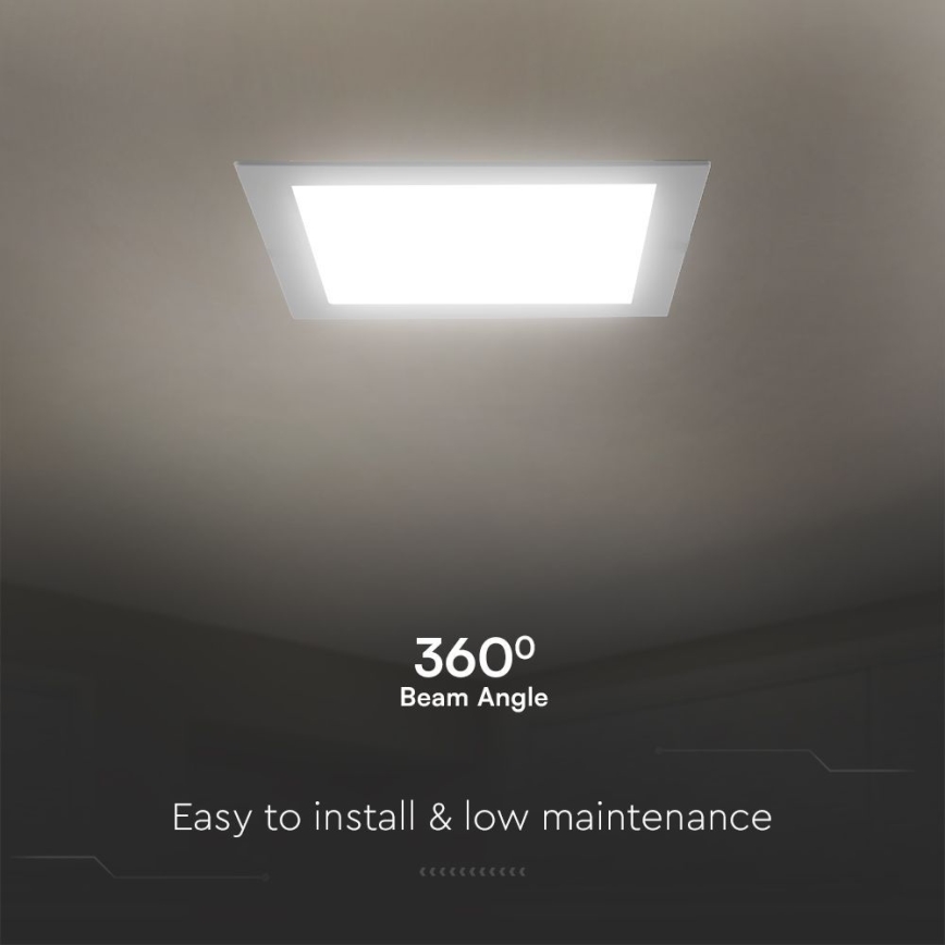 Χωνευτό Φωτιστικό LED SAMSUNG CHIP LED/18W/230V 3000K 22x22 cm λευκό