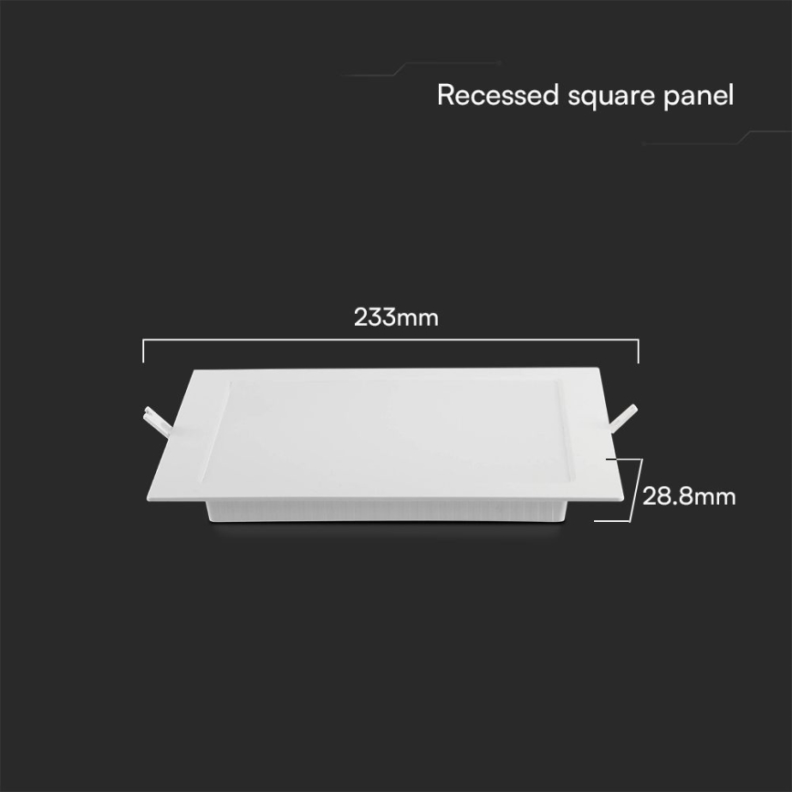 Χωνευτό Φωτιστικό LED SAMSUNG CHIP LED/18W/230V 3000K 22x22 cm λευκό