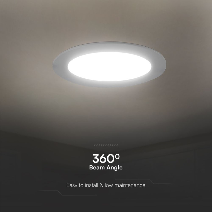 Χωνευτό Φωτιστικό LED SAMSUNG CHIP LED/18W/230V 4000K διάμετρος 22 cm λευκό