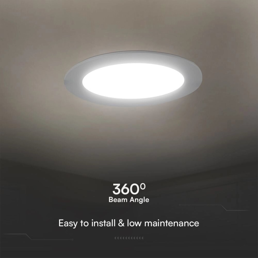 Χωνευτό Φωτιστικό LED SAMSUNG CHIP LED/24W/230V 4000K διάμετρος 29,4 cm λευκό
