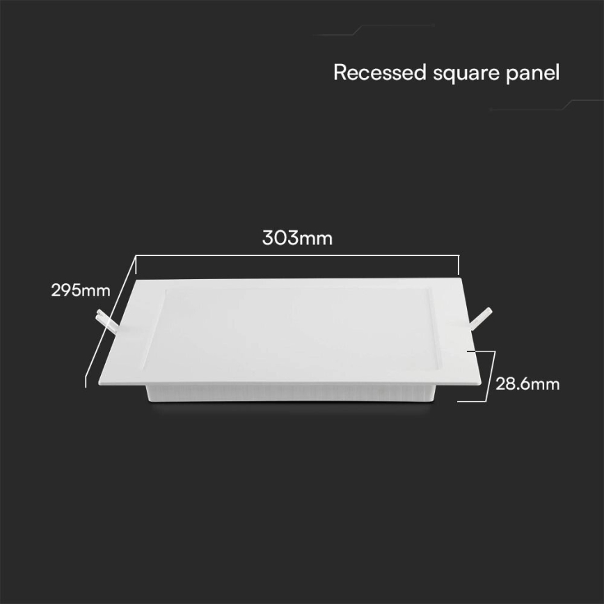 Χωνευτό Φωτιστικό LED SAMSUNG CHIP LED/24W/230V 6500K 29,5x29,5 cm λευκό