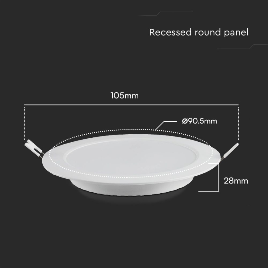 Χωνευτό Φωτιστικό LED SAMSUNG CHIP LED/3W/230V 4000K διάμετρος 9,5 cm λευκό
