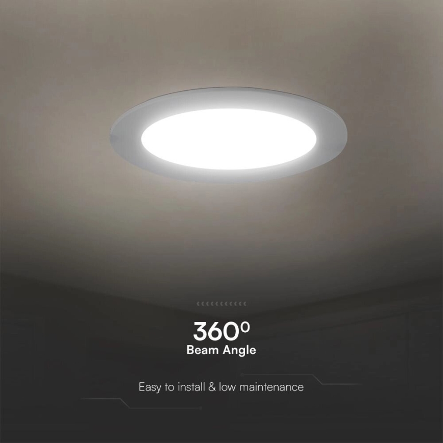 Χωνευτό Φωτιστικό LED SAMSUNG CHIP LED/3W/230V 6500K διάμετρος 9,5 cm λευκό