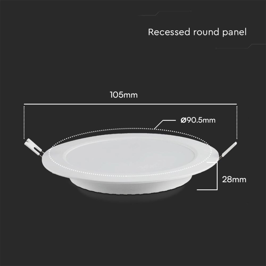 Χωνευτό Φωτιστικό LED SAMSUNG CHIP LED/3W/230V 6500K διάμετρος 9,5 cm λευκό
