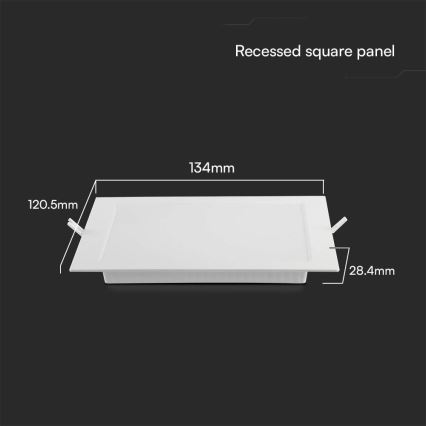 Χωνευτό Φωτιστικό LED SAMSUNG CHIP LED/6W/230V 3000K 12x12 cm λευκό
