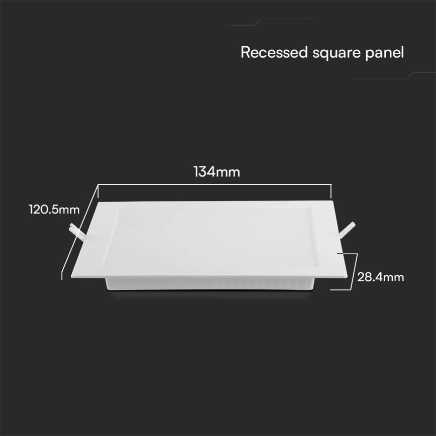 Χωνευτό Φωτιστικό LED SAMSUNG CHIP LED/6W/230V 3000K 12x12 cm λευκό