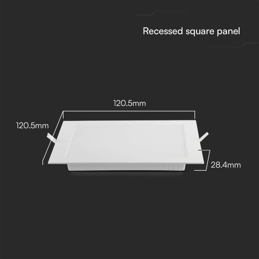 Χωνευτό Φωτιστικό LED SAMSUNG CHIP LED/6W/230V 6500K 12x12 cm λευκό