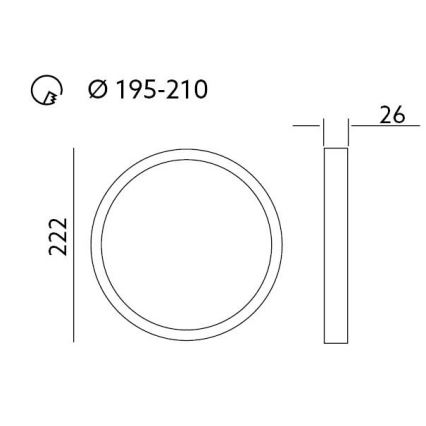 Χωνευτό Φωτιστικό LED SIGARO PT LED/18W/230V 4000K IP40