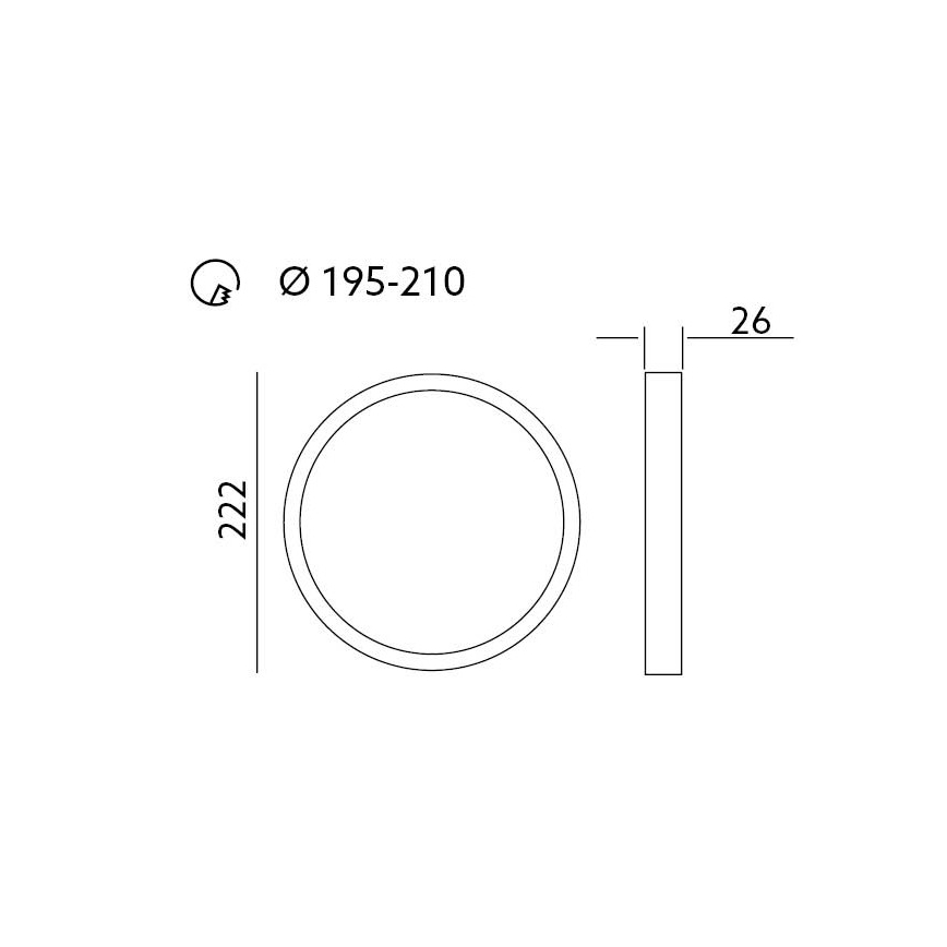 Χωνευτό Φωτιστικό LED SIGARO PT LED/18W/230V 4000K IP40