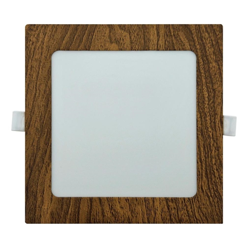 Χωνευτό Φωτιστικό LED SQUARE LED/12W/230V 4200K 16,8x16,8 cm καφέ