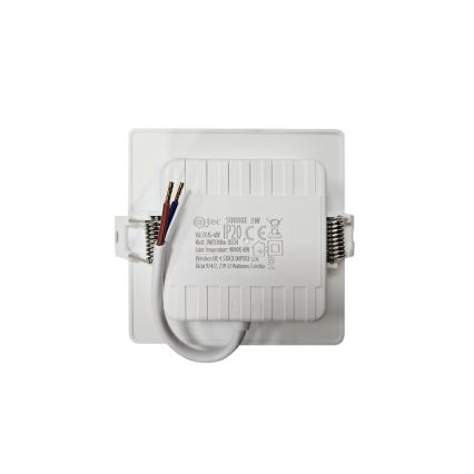 Χωνευτό Φωτιστικό LED SQUARE LED/3W/230V 4000K 9x9 cm λευκό