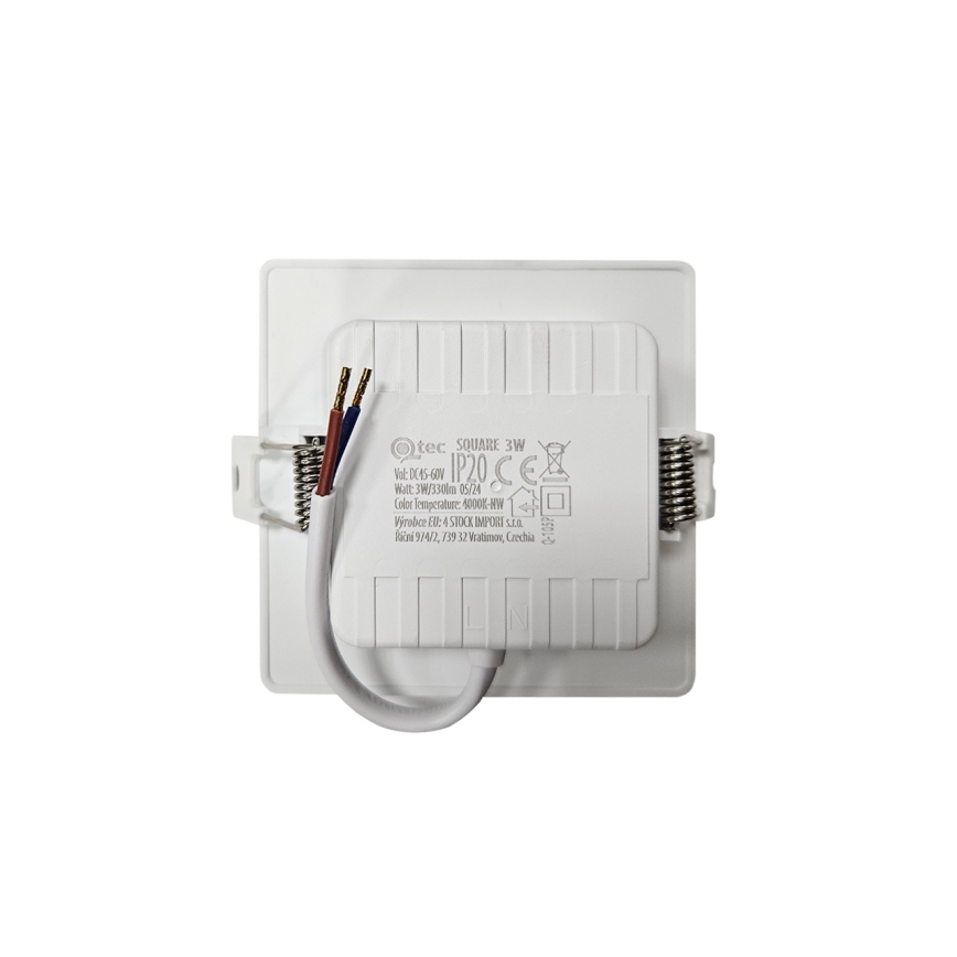 Χωνευτό Φωτιστικό LED SQUARE LED/3W/230V 4000K 9x9 cm λευκό
