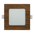 Χωνευτό Φωτιστικό LED SQUARE LED/6W/230V 4200K 11,8x11,8 cm καφέ