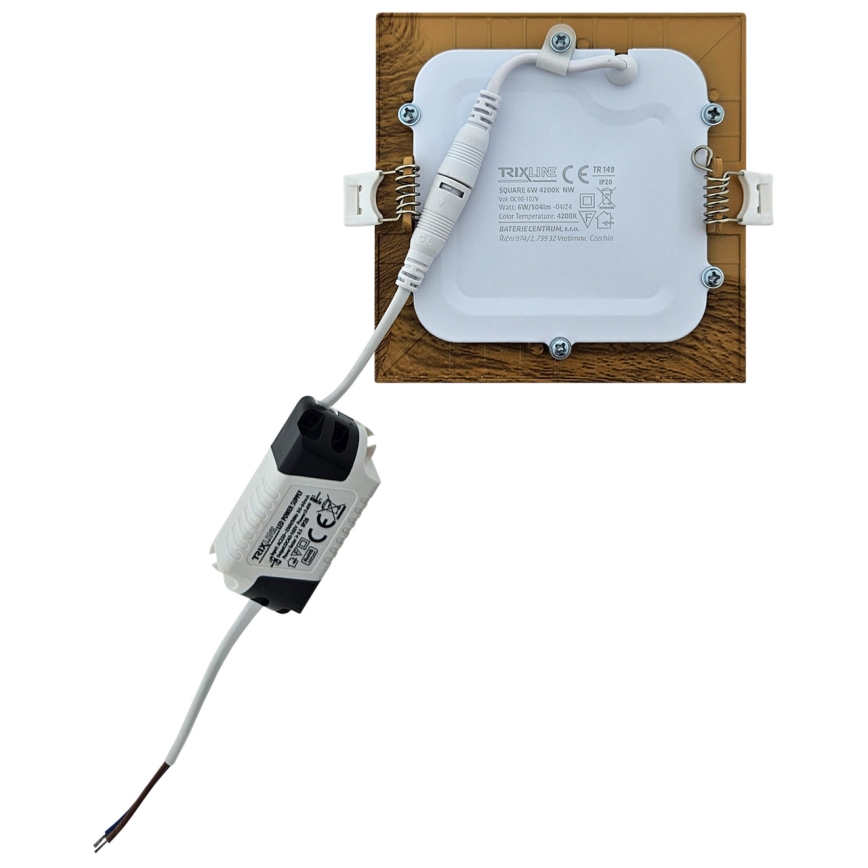 Χωνευτό Φωτιστικό LED SQUARE LED/6W/230V 4200K 11,8x11,8 cm καφέ