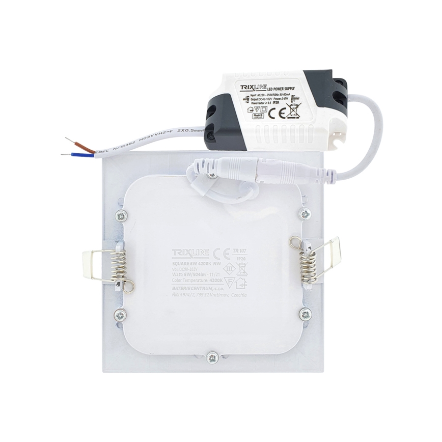 Χωνευτό Φωτιστικό LED SQUARE LED/6W/230V 4200K 11,8x11,8 cm λευκό