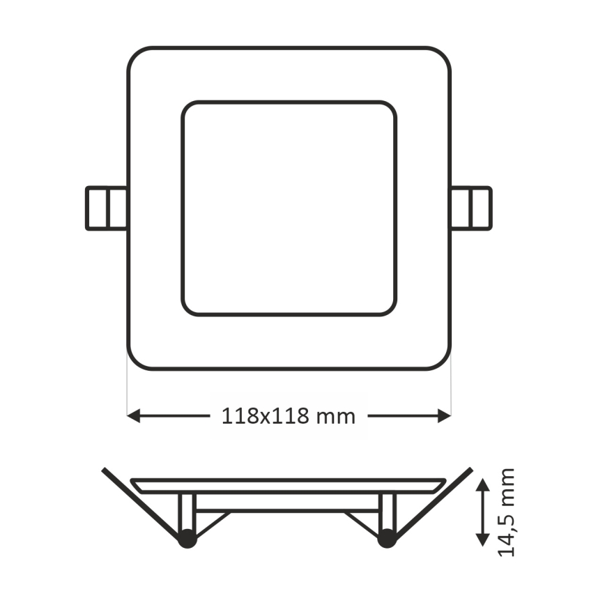 Χωνευτό Φωτιστικό LED SQUARE LED/6W/230V 6500K 11,8x11,8 cm λευκό