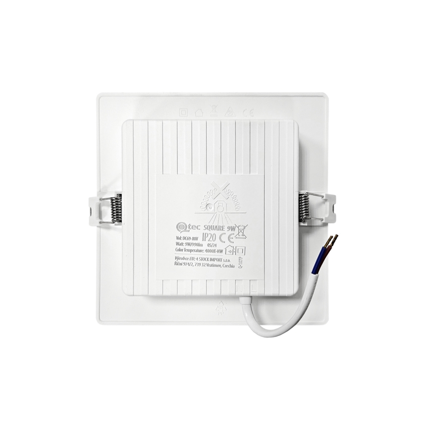 Χωνευτό Φωτιστικό LED SQUARE LED/9W/230V 4000K 14,5x14,5 cm λευκό