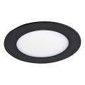 Χωνευτό Φωτιστικό LED VEGA LED/6W/230V 2900/3900/5800K διάμετρος 12,5 cm μαύρο