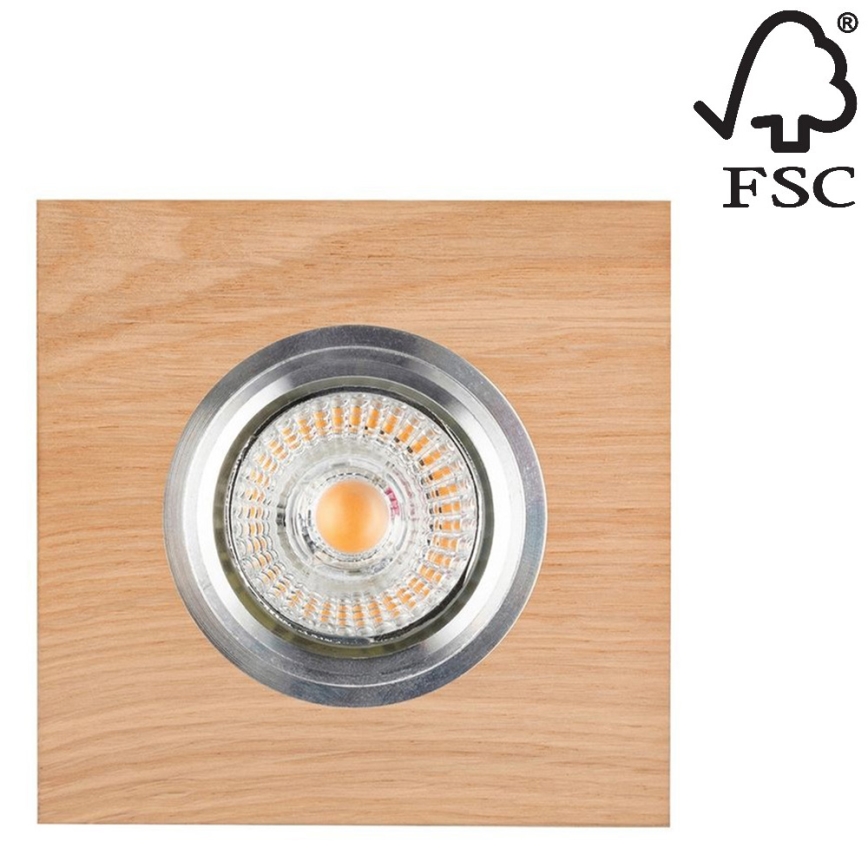 Χωνευτό Φωτιστικό LED VITAR 1xGU10/5W/230V CRI 90 δρυς – FSC πιστοποιημένο