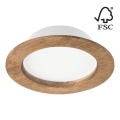 Χωνευτό Φωτιστικό LED WOODY SPOT LED/12,5W/230V 3000K καρυδιά ø 16 cm