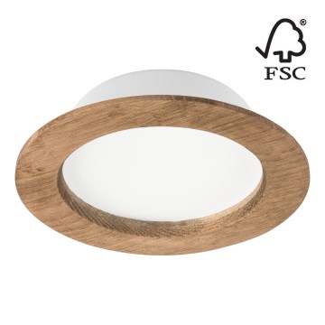 Χωνευτό Φωτιστικό LED WOODY SPOT LED/12,5W/230V 3000K καρυδιά ø 16 cm