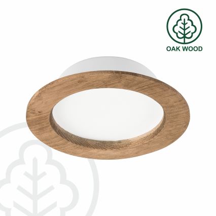 Χωνευτό Φωτιστικό LED WOODY SPOT LED/12,5W/230V 3000K καρυδιά ø 16 cm