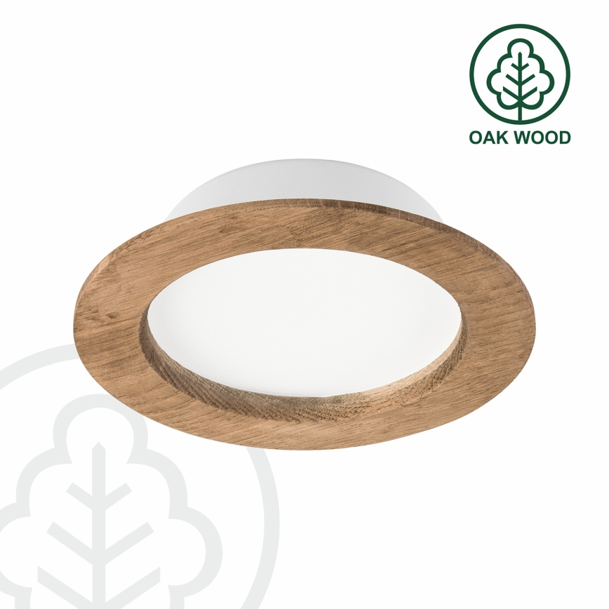 Χωνευτό Φωτιστικό LED WOODY SPOT LED/12,5W/230V 3000K καρυδιά ø 16 cm