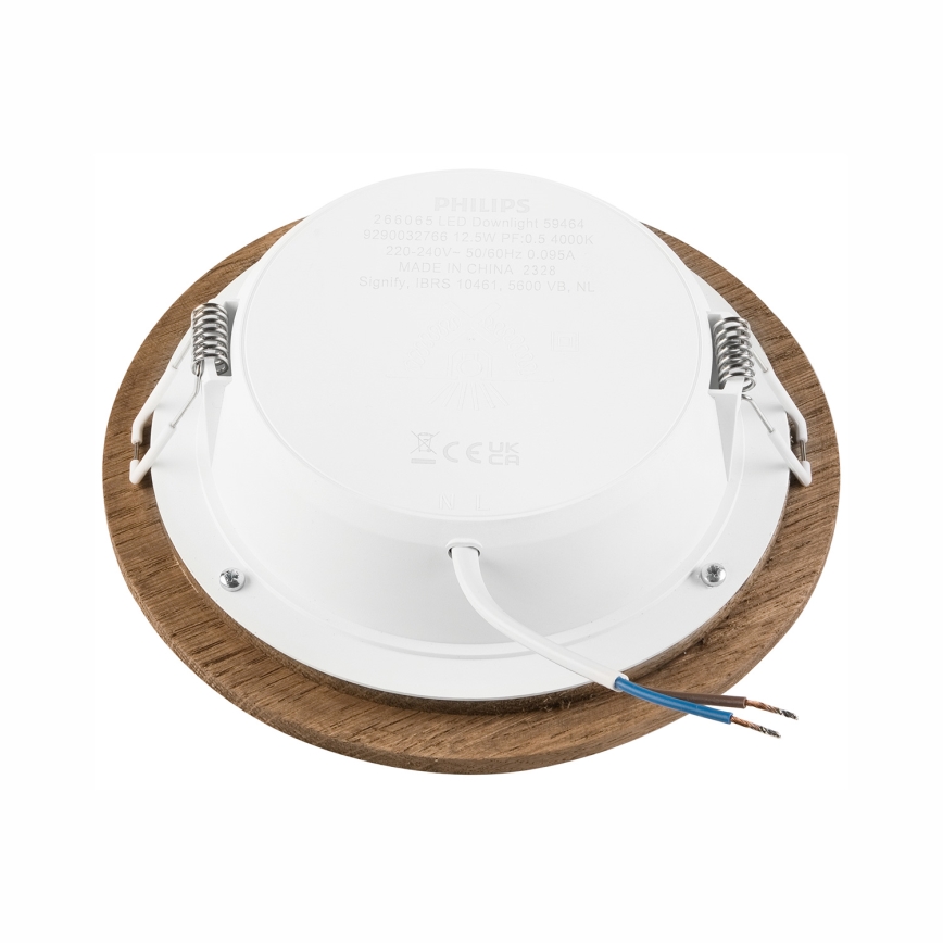 Χωνευτό Φωτιστικό LED WOODY SPOT LED/12,5W/230V 3000K καρυδιά ø 16 cm