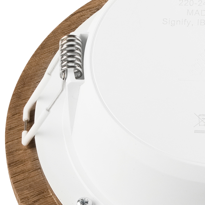 Χωνευτό Φωτιστικό LED WOODY SPOT LED/12,5W/230V 3000K καρυδιά ø 16 cm