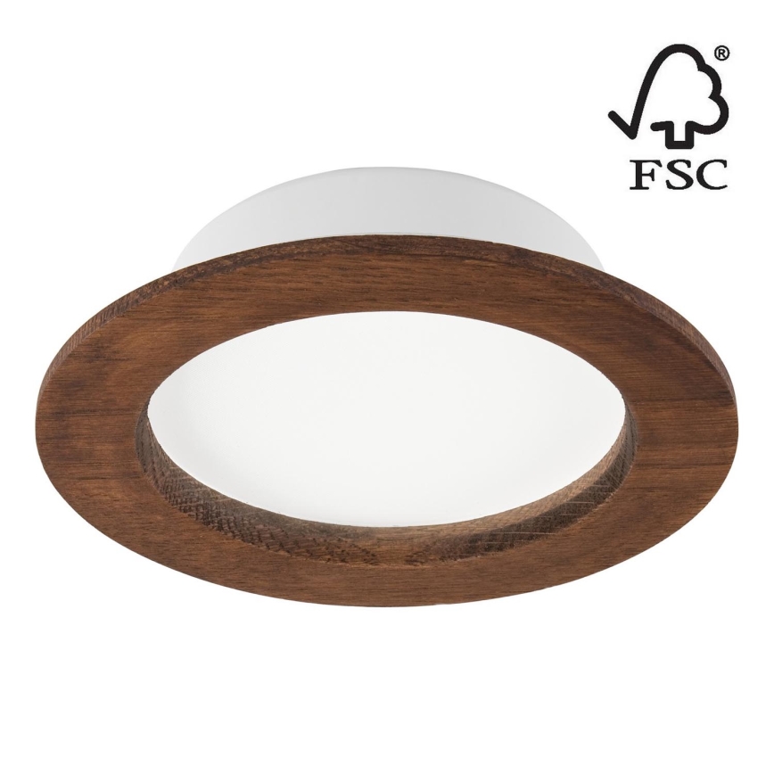 Χωνευτό Φωτιστικό LED WOODY SPOT LED/12,5W/230V 3000K κεράσι ø 16 cm
