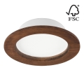 Χωνευτό Φωτιστικό LED WOODY SPOT LED/12,5W/230V 4000K κεράσι ø 16 cm